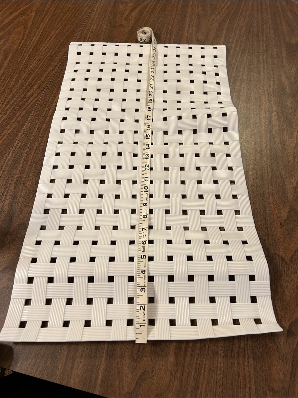 White Woven Vinyl Shelf Liner - Home Accents